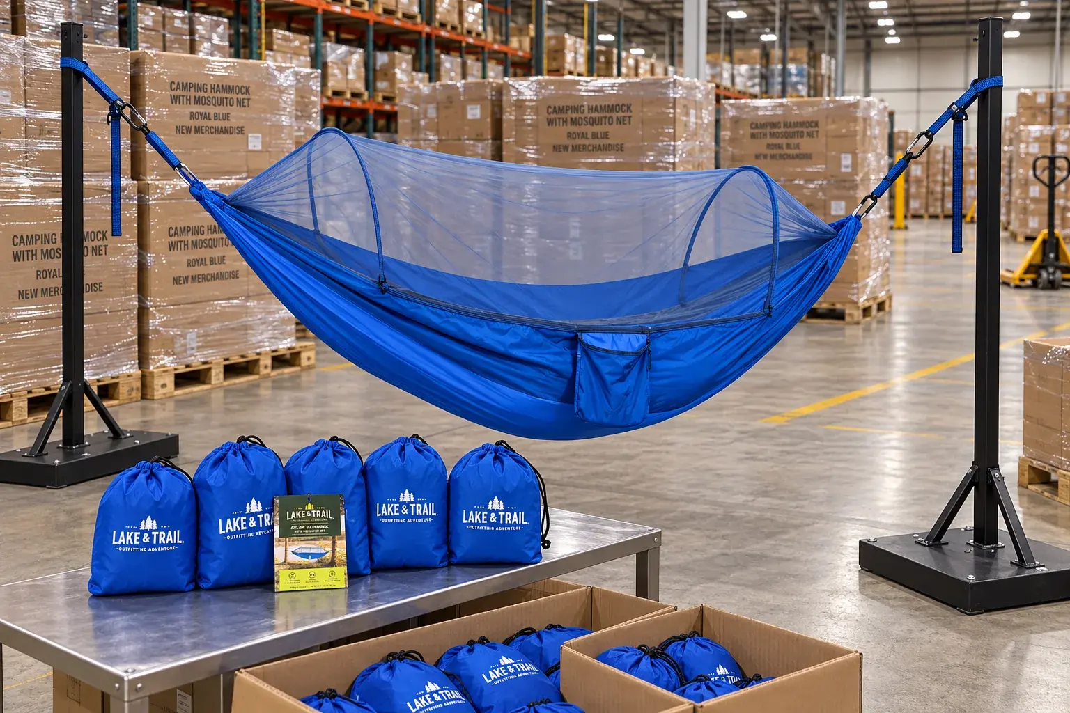 Lake and Trail Camping Hammock with Mosquito Net