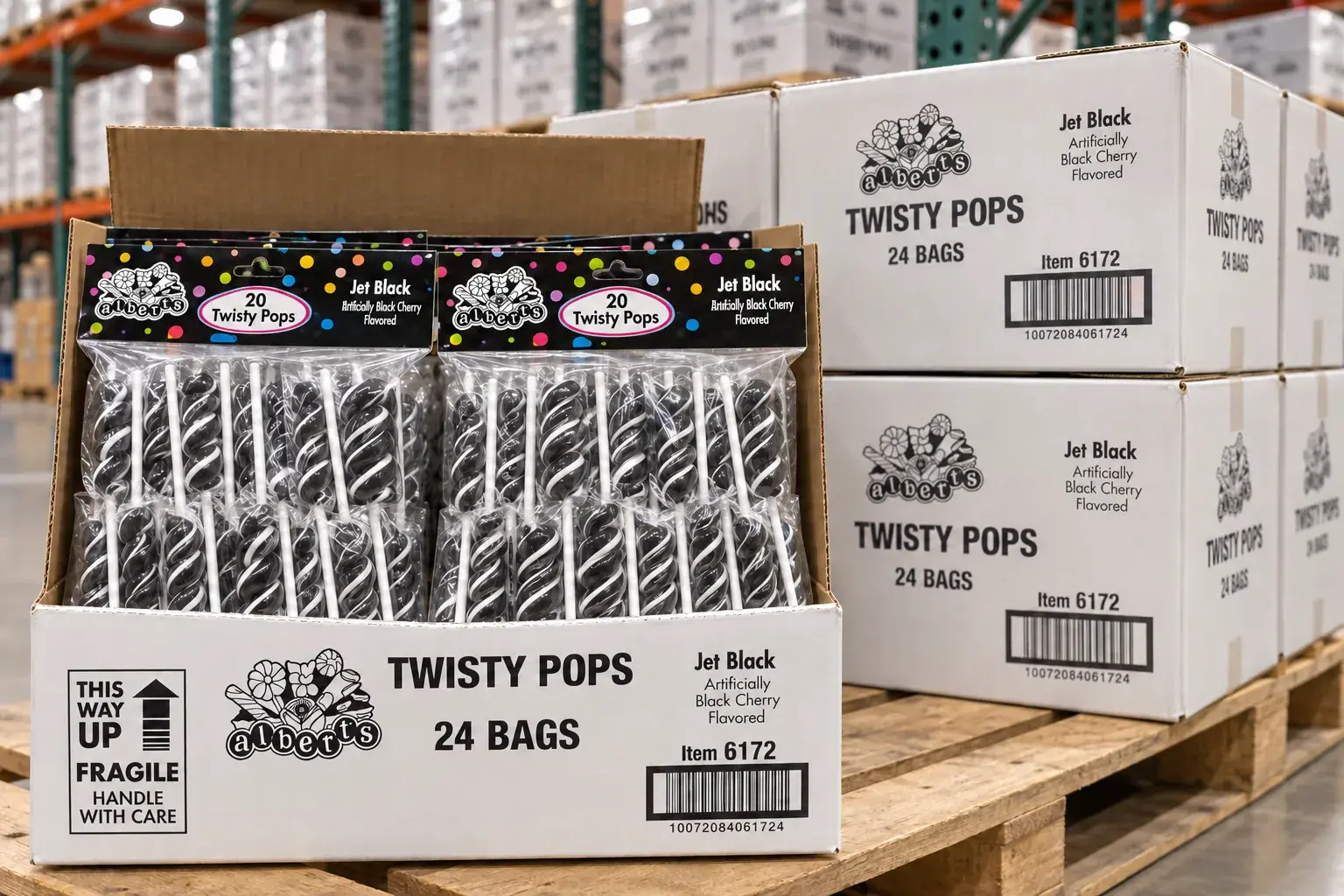 Albert's Twisty Pops Jet Black Black Cherry