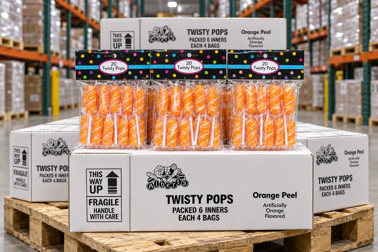 Albert's Twisty Pops Orange Peel