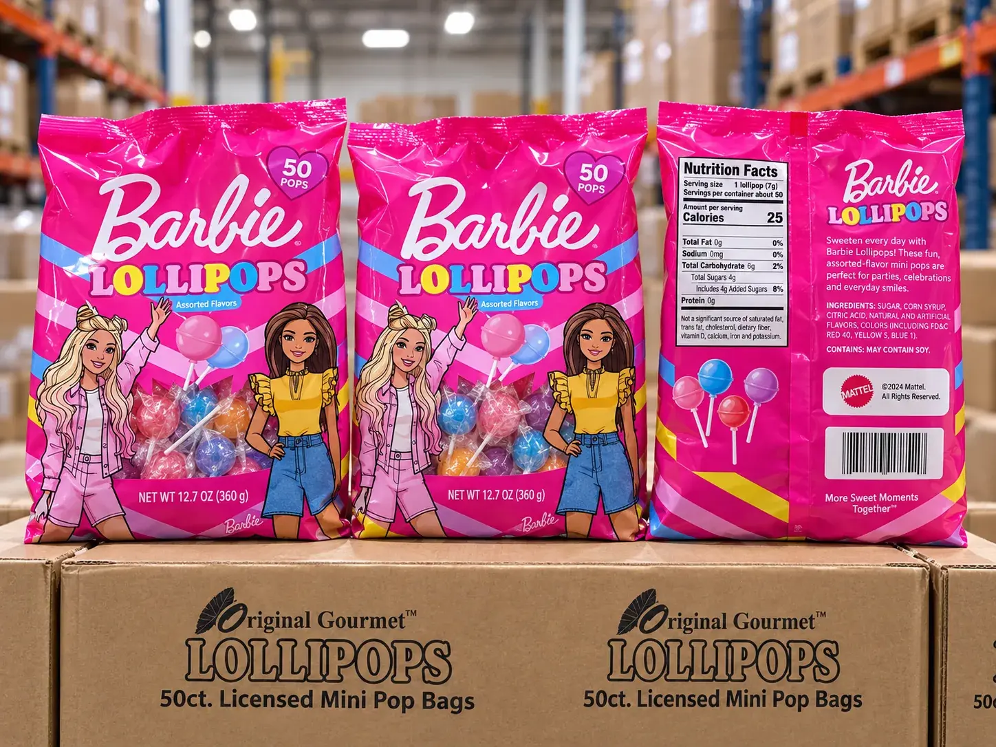 Barbie Licensed Mini Lollipops 50-Count