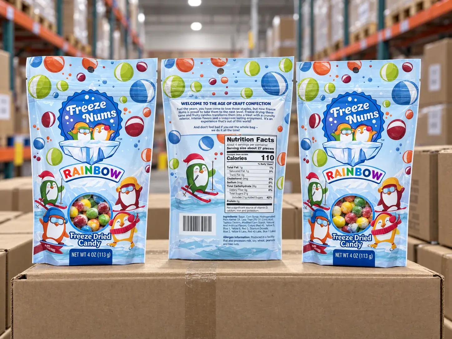 Freeze Nums Rainbow Freeze-Dried Candy