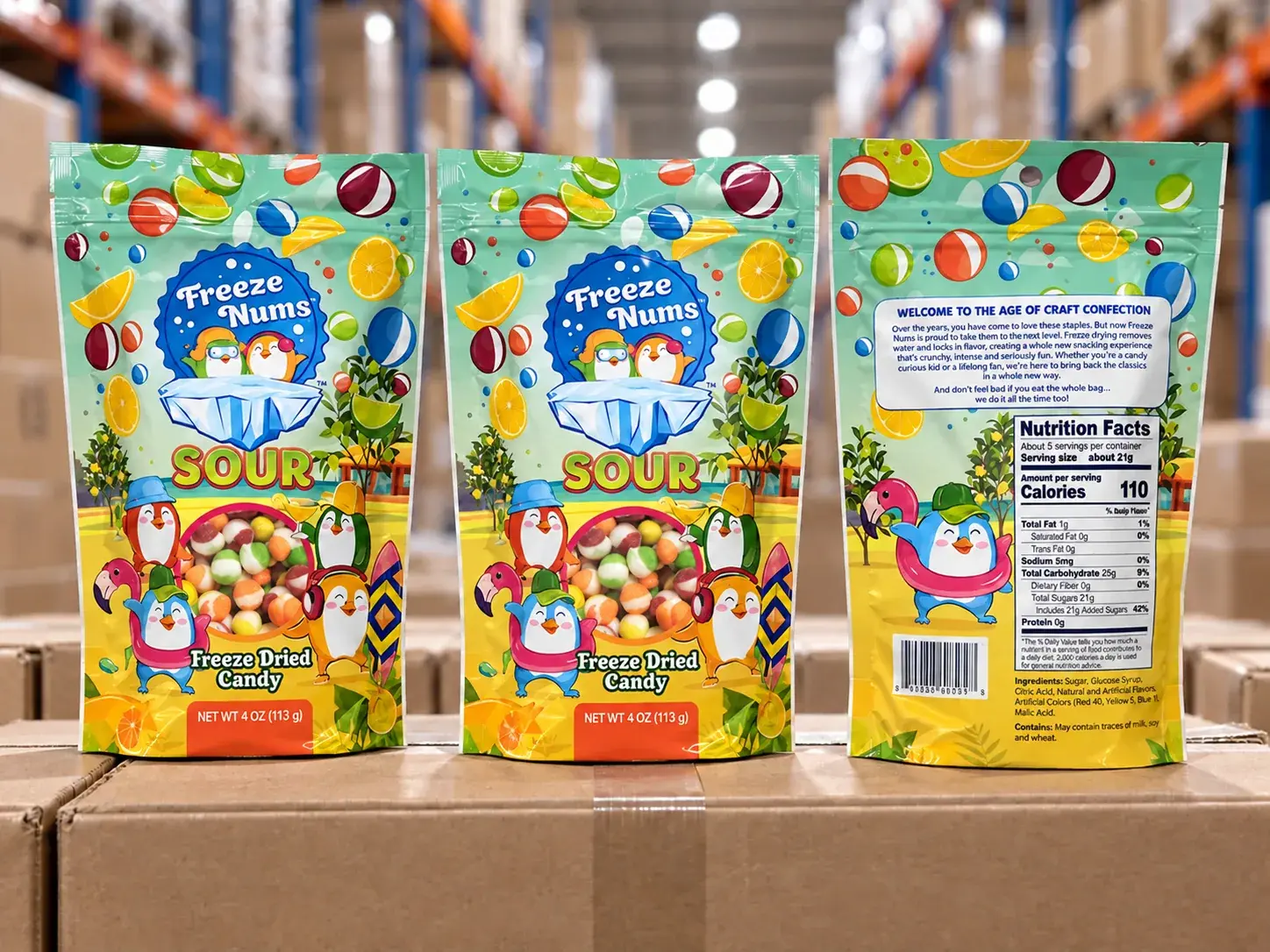 Freeze Nums Sour Freeze-Dried Candy