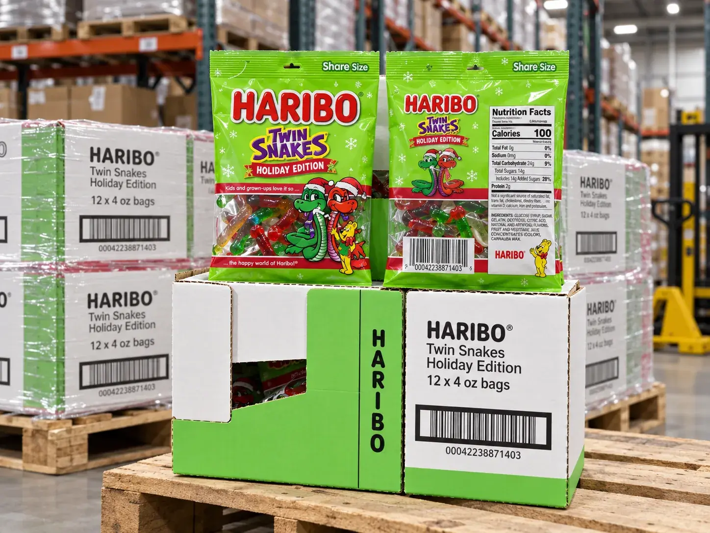 Haribo Twin Snakes Holiday Edition 4 oz