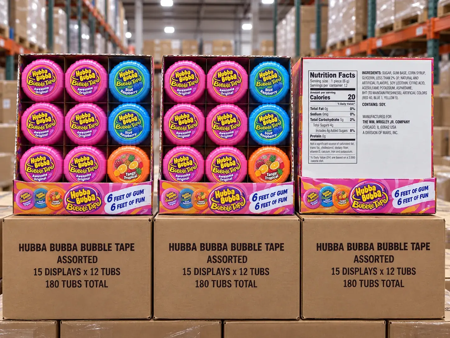 Hubba Bubba Bubble Tape Assorted