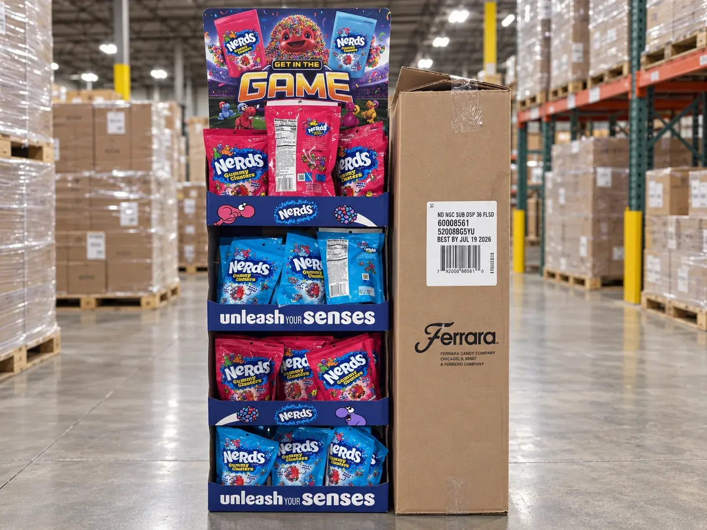 NERDS Gummy Clusters — Get in the Game Floor Display